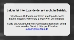 E-Mail-Kontakt auf der offiziellen Intertops-Seite